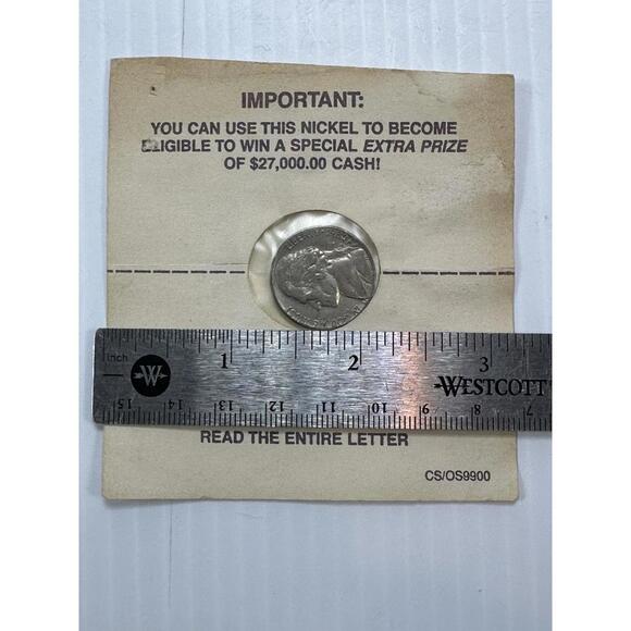 Vintage Nickel Coin Bank Promotional Advertising‎ Win Special Extra Prize Money - Picture 6 of 7